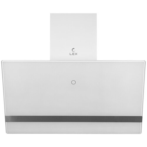 Наклонная вытяжка LEX Touch Eco 600, цвет корпуса белый, цвет окантовки/панели белый