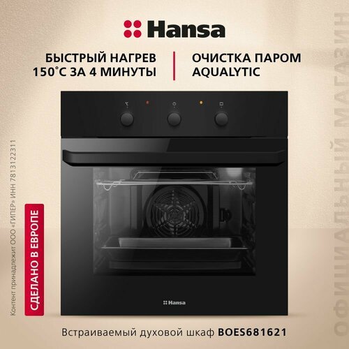 Электрический духовой шкаф Hansa BOES681621, черный