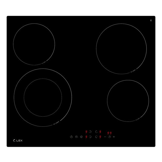 поверхность электрическая LEX EVH 6041 BL 60 см 4 конфорки черный