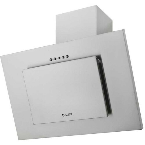Наклонная вытяжка LEX Mini S 500, цвет корпуса INOX, цвет окантовки/панели серебристый